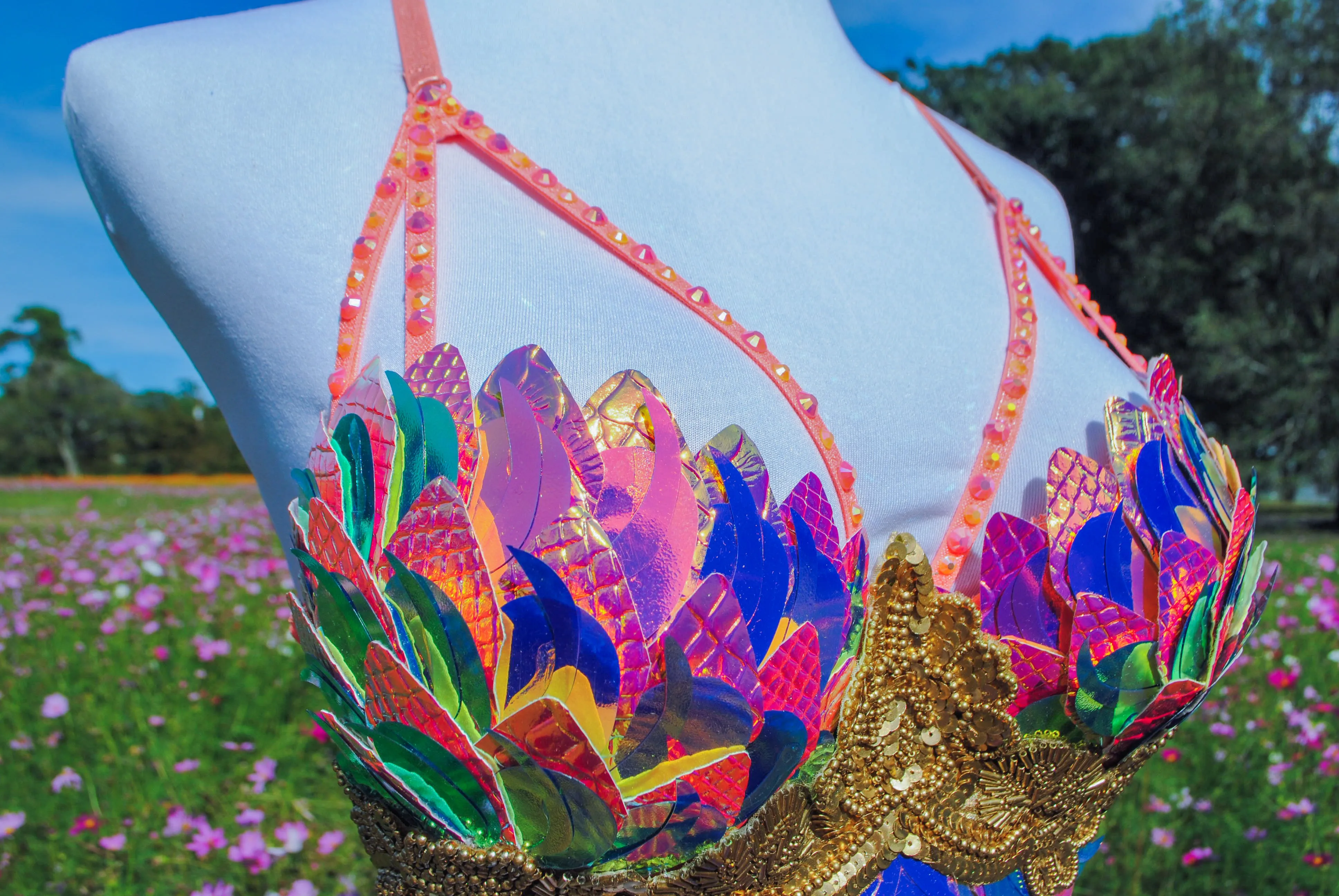 Sunset Dragon Warrior Bra - 34C/36B