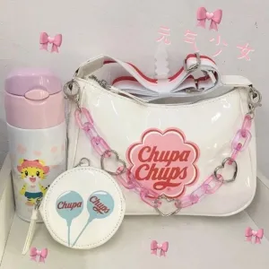 Sweet Candy Lollipop PU Shoulder Messenger Bag
