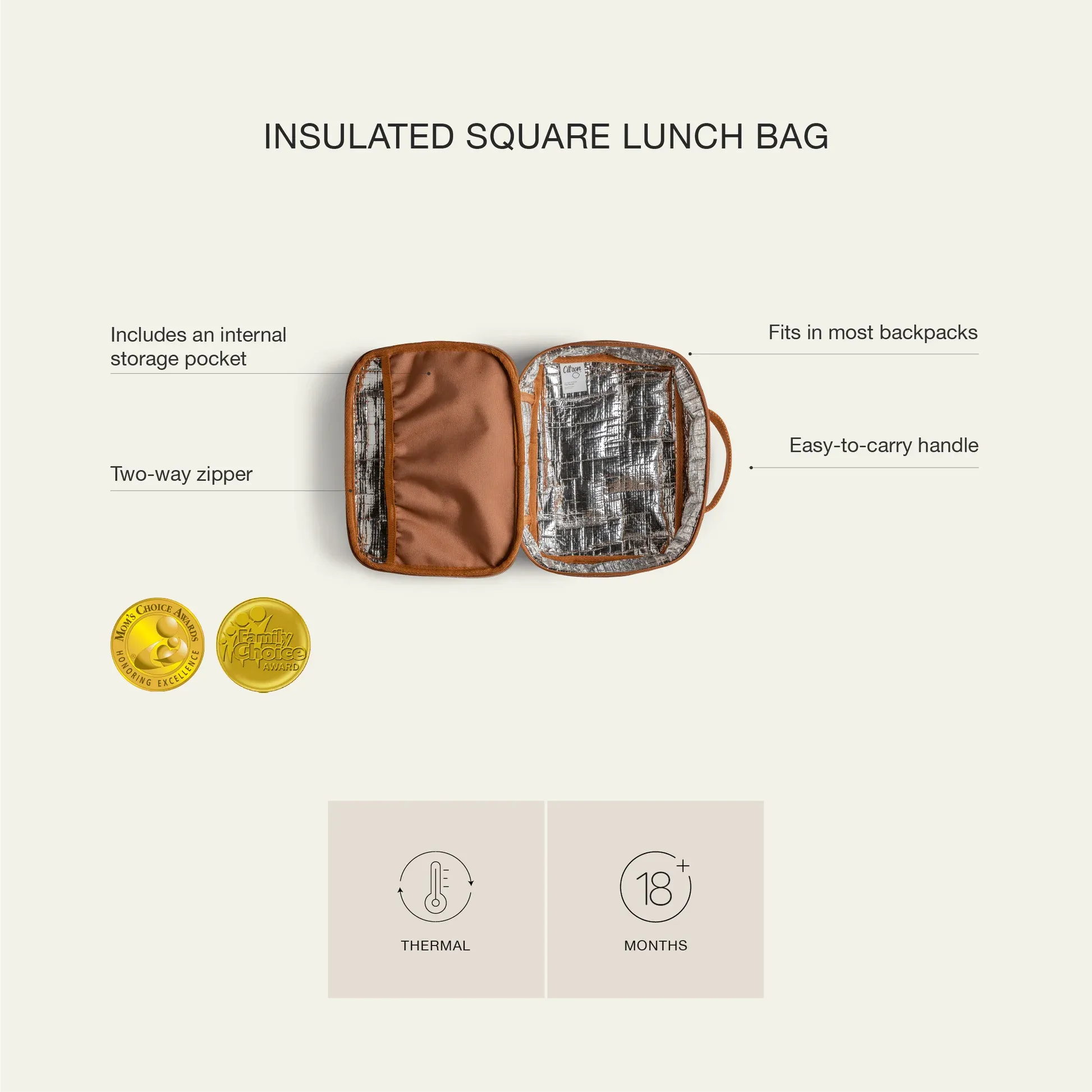 Thermal Classic Lunch Bag Caramel