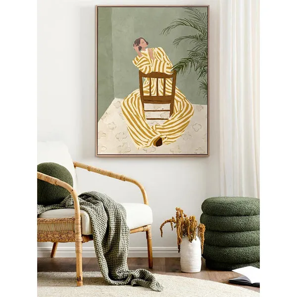 Thessy - Oak Framed Canvas (22.5 x 30cm)