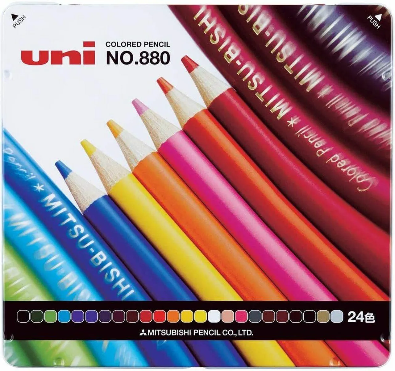 Uni 880 Color Pencil-24 colors