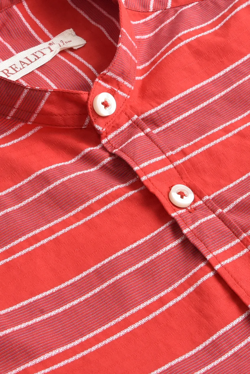 Vibrant Red Boy’s Casual Shirt
