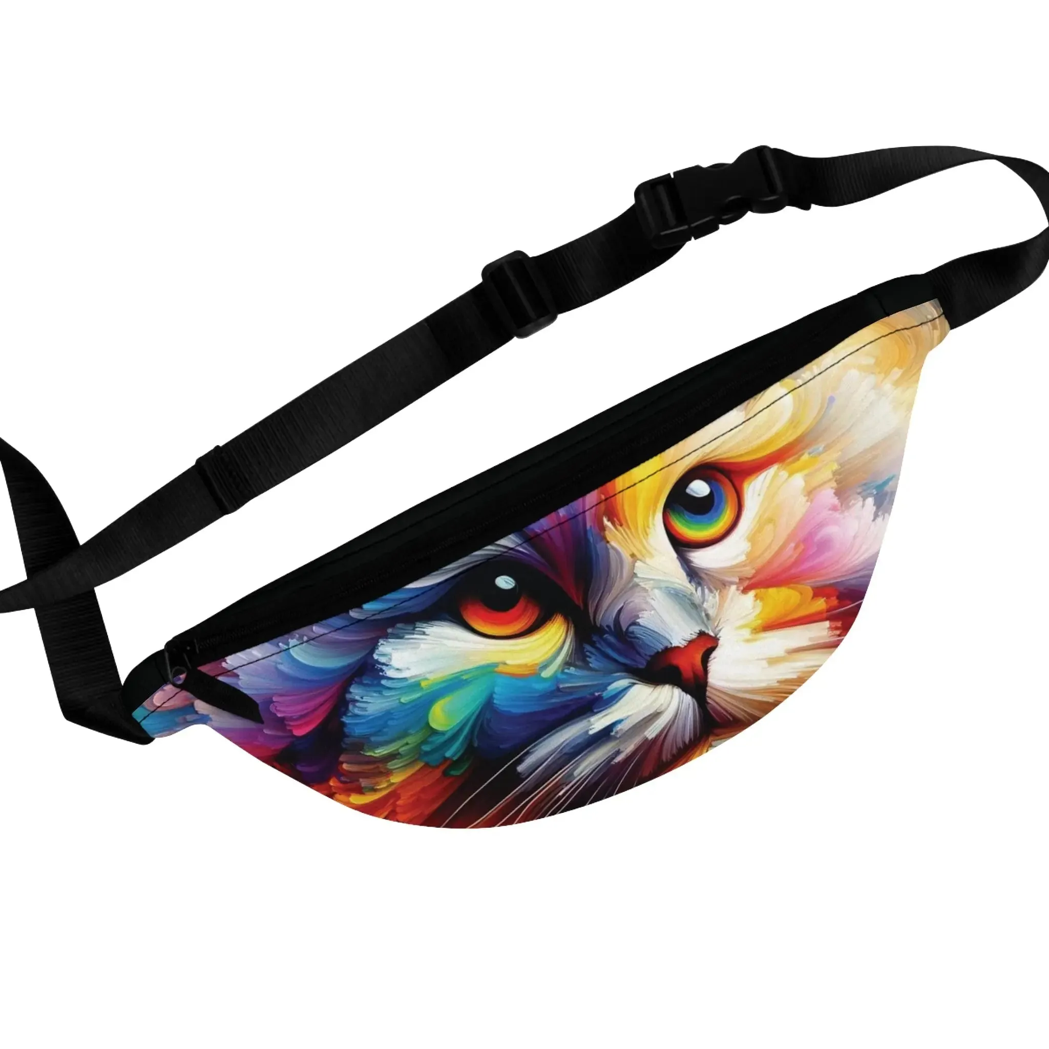 Watercolor Rainbow Cat Eyes - Fanny Pack - Travel Bag