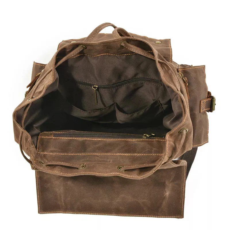 Waxed Canvas Waterproof Backpack