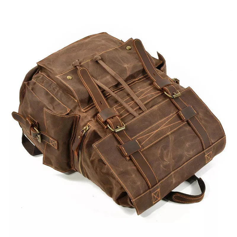 Waxed Canvas Waterproof Backpack