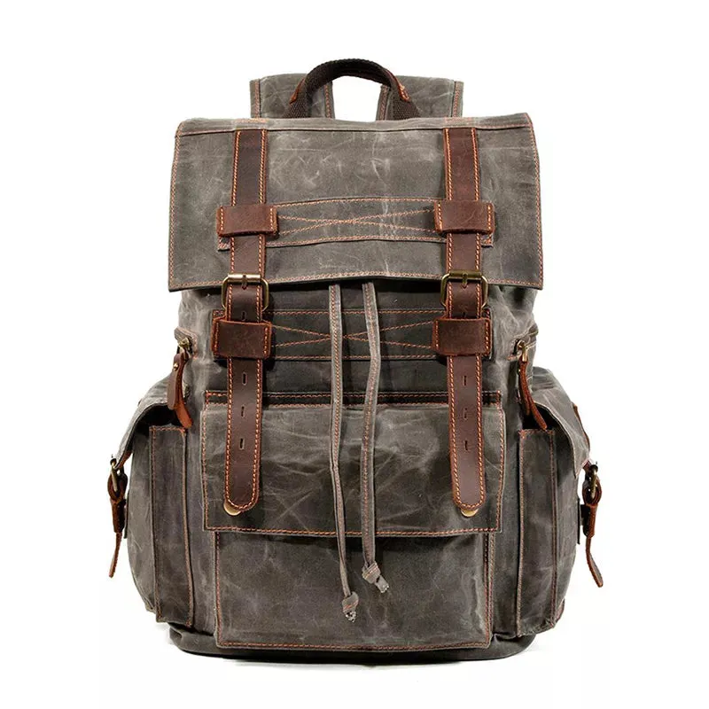 Waxed Canvas Waterproof Backpack