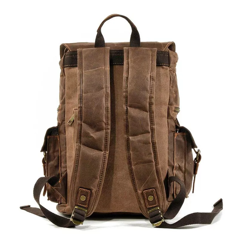 Waxed Canvas Waterproof Backpack