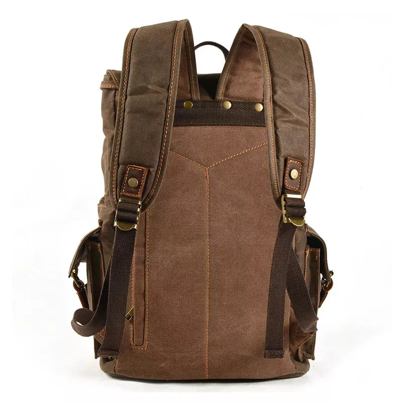 Waxed Canvas Waterproof Backpack