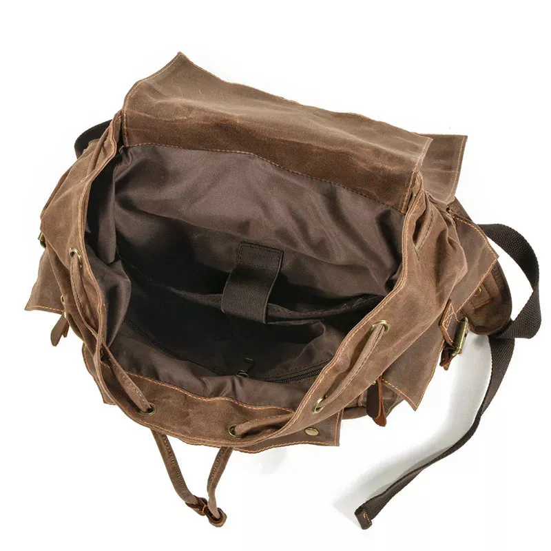 Waxed Canvas Waterproof Backpack