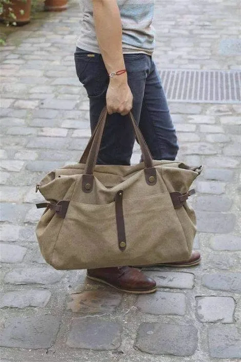Zede Saint-Lazare - Weekend Travel Sports Bag - Camel